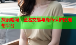 探索暗网：匿名交易与隐私保护的理想平台