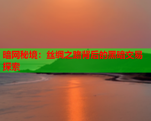暗网秘境：丝绸之路背后的黑暗交易探索