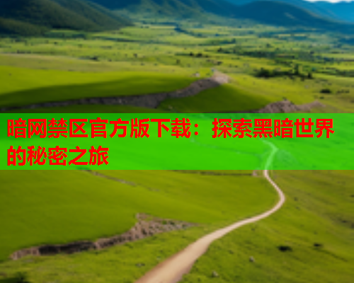 暗网禁区官方版下载：探索黑暗世界的秘密之旅