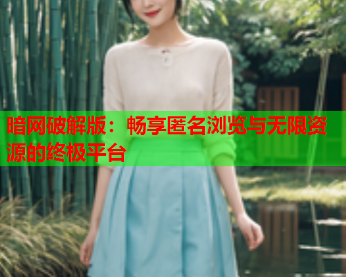 暗网破解版：畅享匿名浏览与无限资源的终极平台